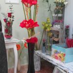 centro flor artificial